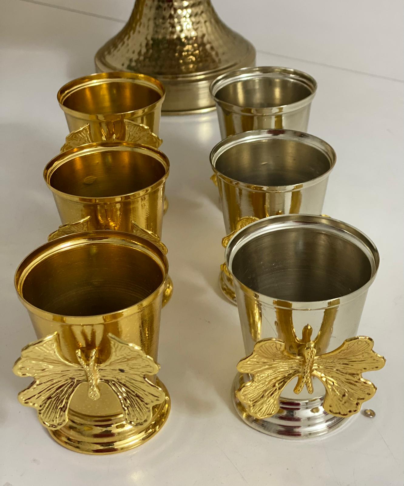 Gold gümüş  aksesuarlı  gül kovası