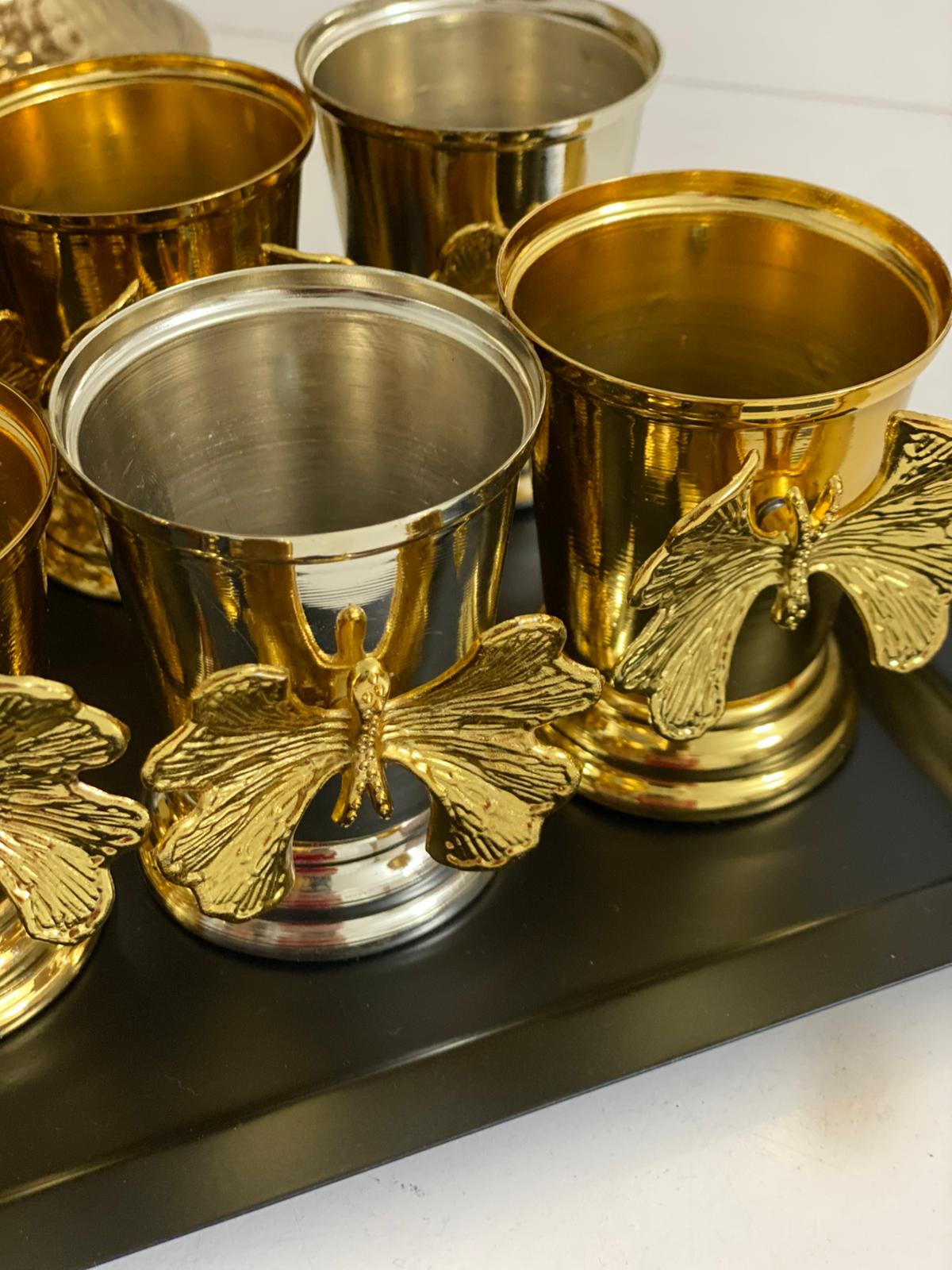 Gold gümüş  aksesuarlı  gül kovası