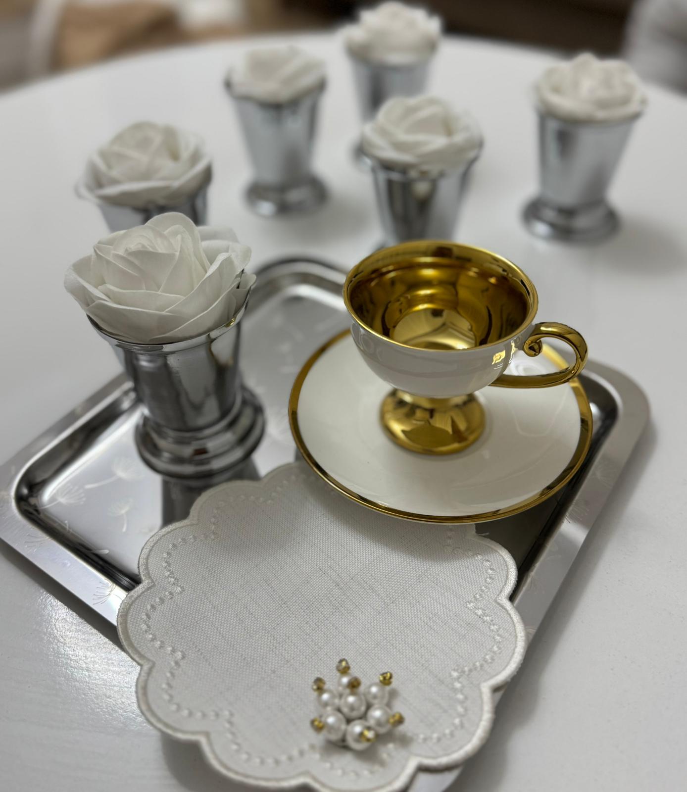 Gold gümüş  gül kovası