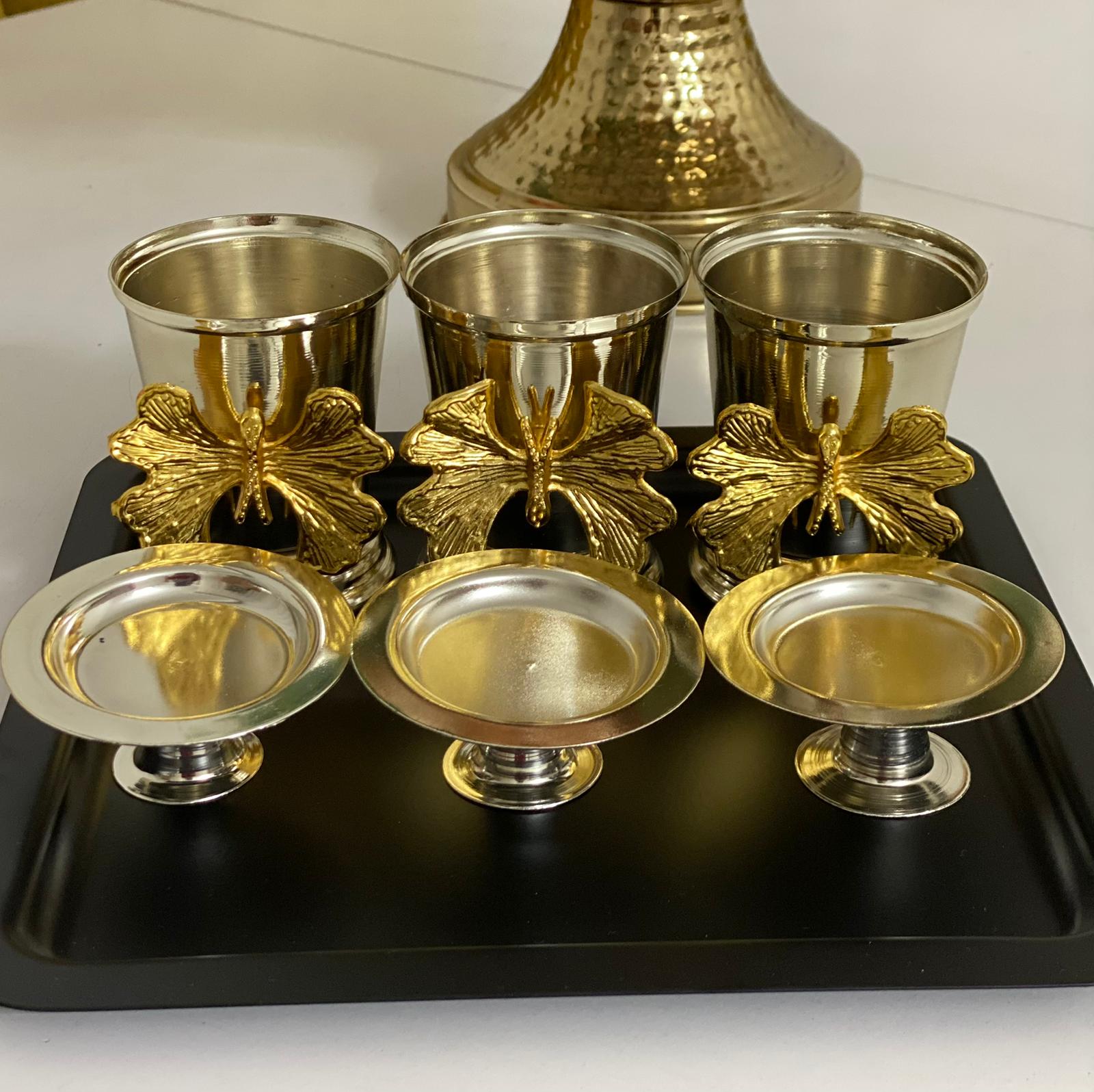 Gold gümüş  aksesuarlı  gül kovası