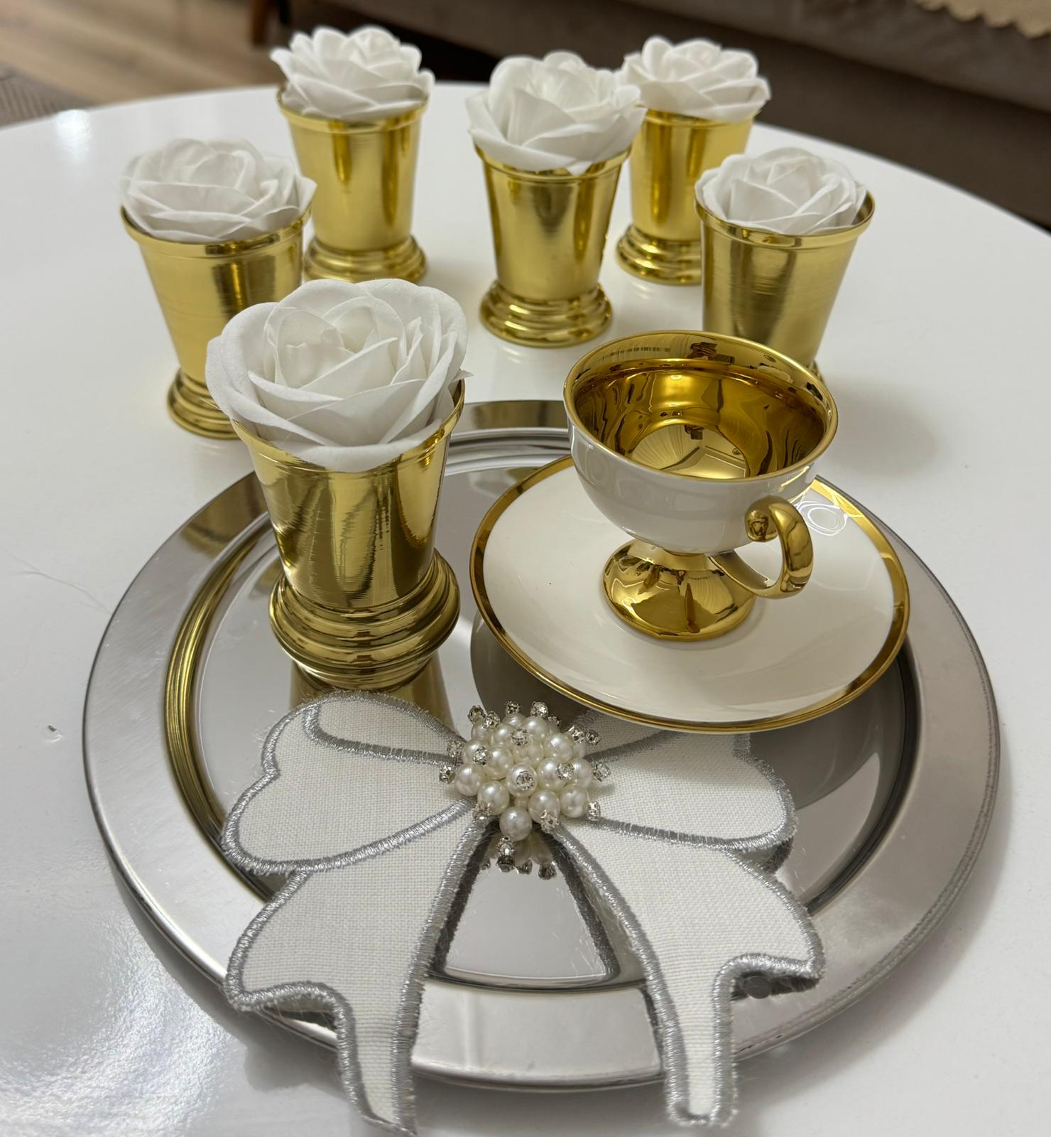 Gold gümüş  gül kovası