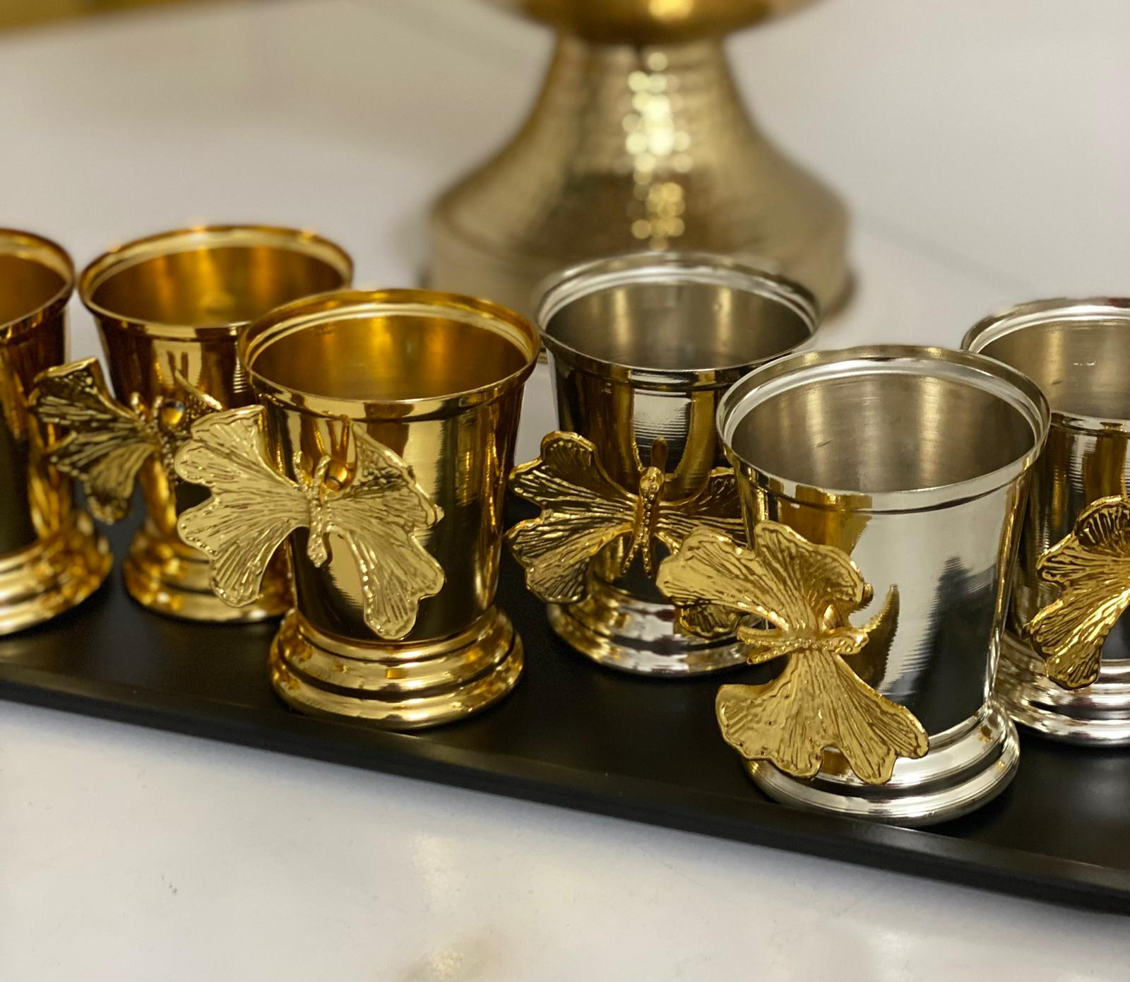 Gold gümüş  aksesuarlı  gül kovası
